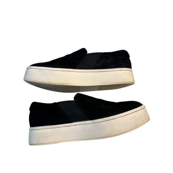 Vince Warren Suede Slip On Platform Sneaker Women's Size 8 M Black - Picture 4 of 6